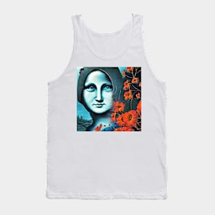 Mona Lisa with flowers Tank Top